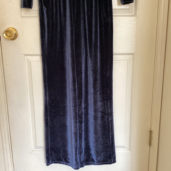 Fabletics Velour Zip-up Wide Leg Onesie Jumpsuit Blue Medium - Picture 3 of 16